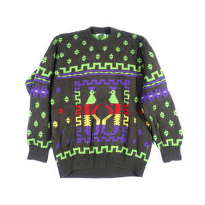 Vintage 80s United Colors of Benetton Shetland Wool Sweater Mens Medium Knit